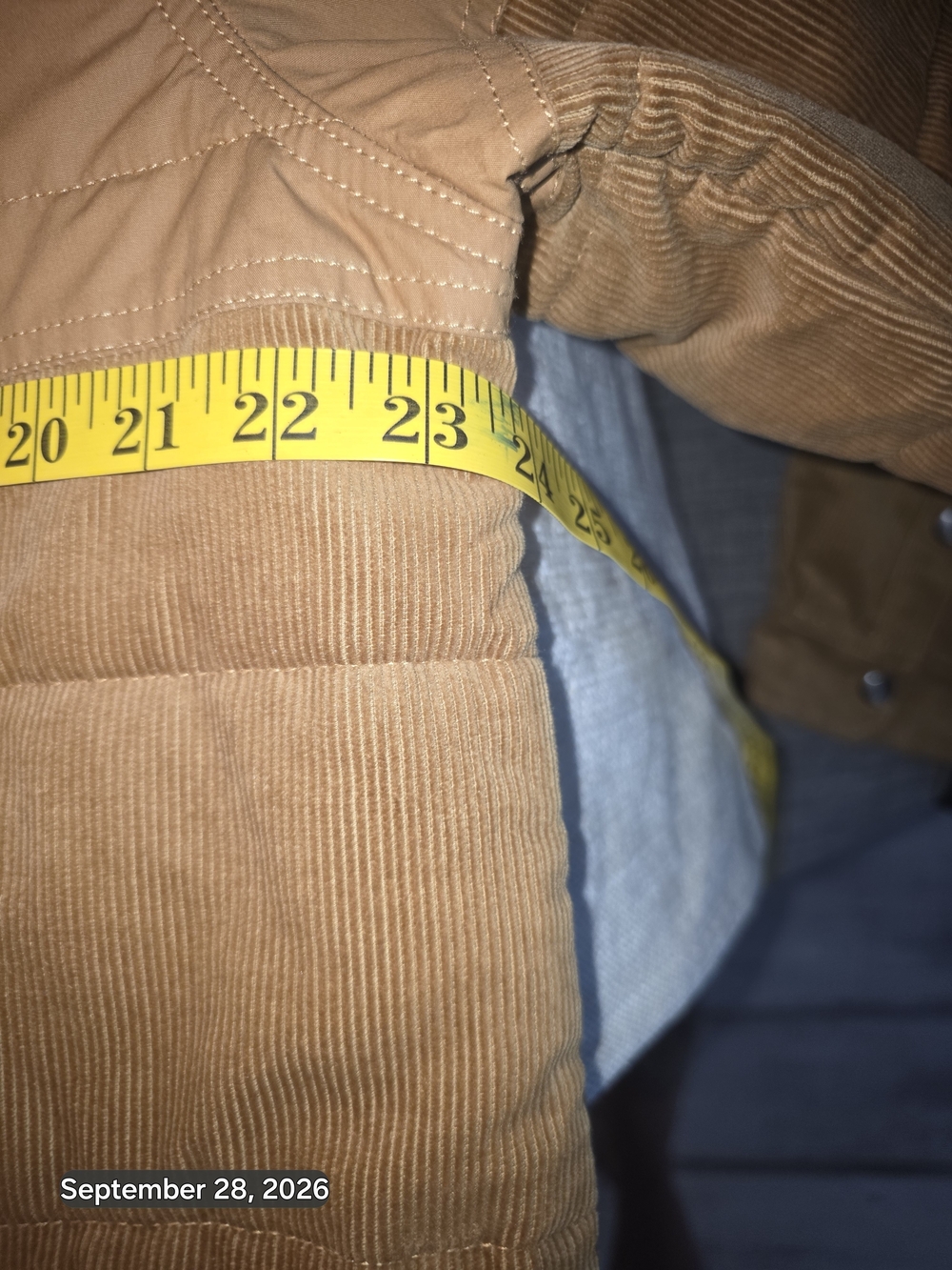 Brixton Men’s Tan Corduroy Quilted Jacket (Cass JACKET) - Picture 6 of 6